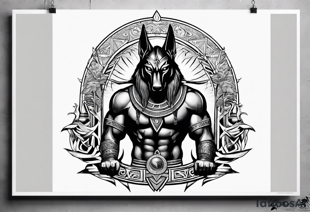 Batalla Anubis and ra tattoo idea