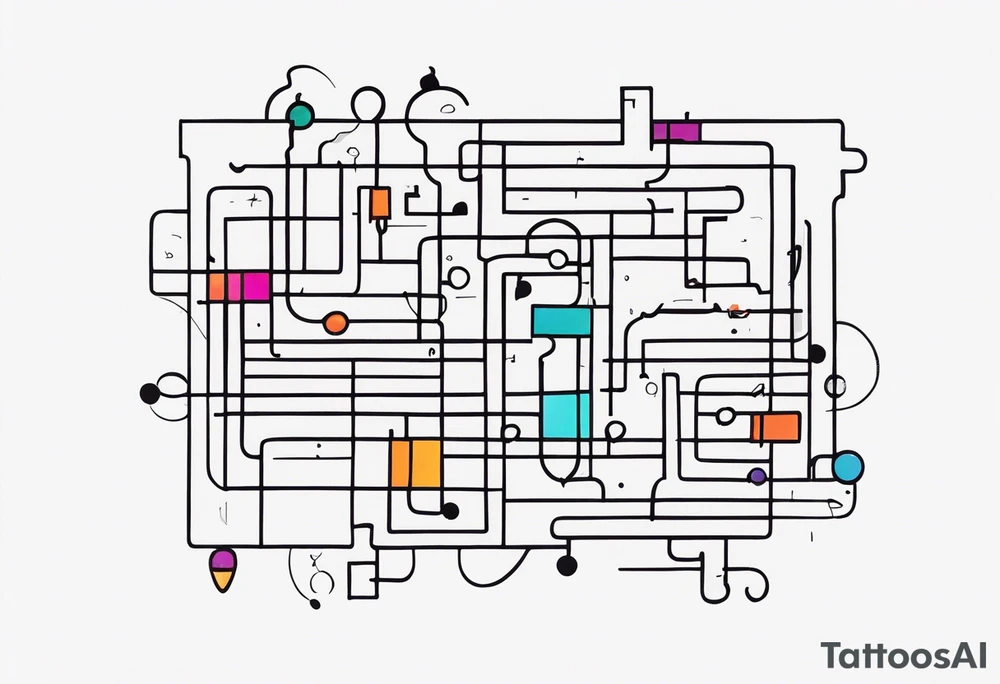 A piece of a Puzzle with circuits tattoo idea