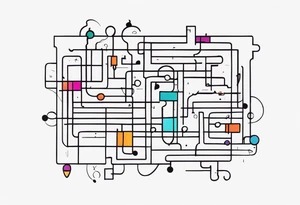A piece of a Puzzle with circuits tattoo idea