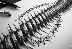 Centipede spine tattoo tattoo idea