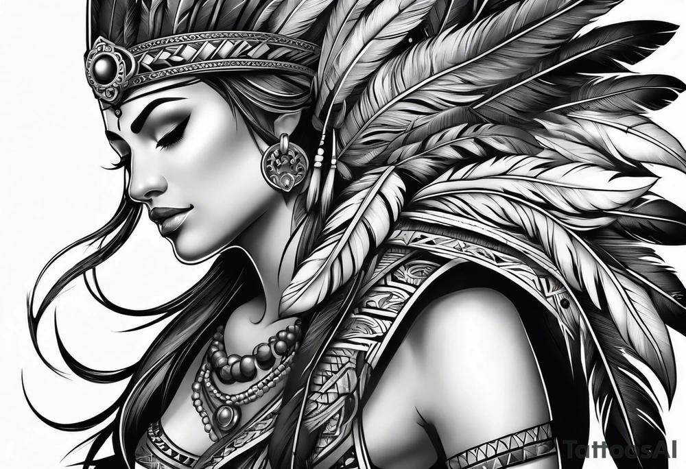 Feather band tattoo idea