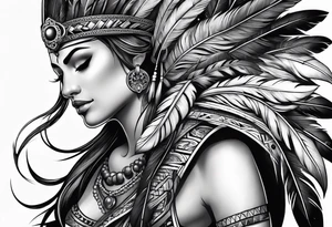 Feather band tattoo idea
