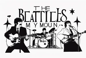 The Beatles band song let it be for my nana violet who passed away tattoo idea