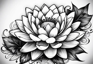 Water lily bouquet tattoo idea