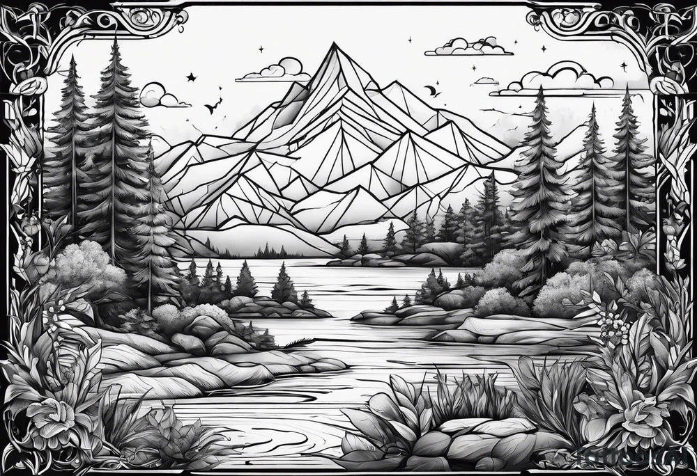 Scenery tattoo idea