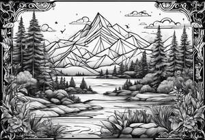 Scenery tattoo idea