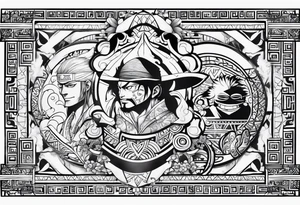 One piece luffy sanji zoro, maori tribal tattoo idea