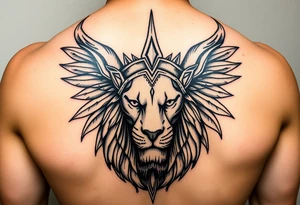 Sexy, powerful African goddess Leo tattoo tattoo idea