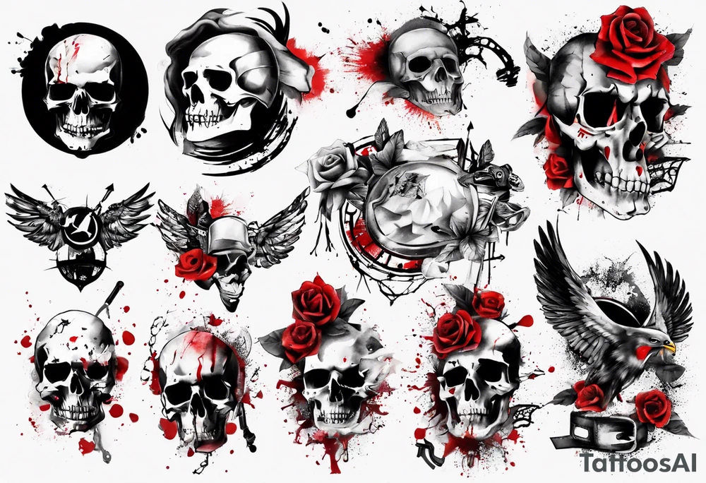 trash polka tattoo idea