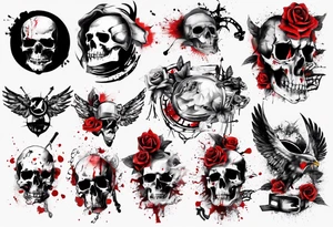 trash polka tattoo idea