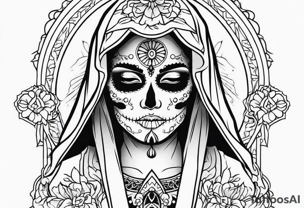 Santa muerte tattoo idea