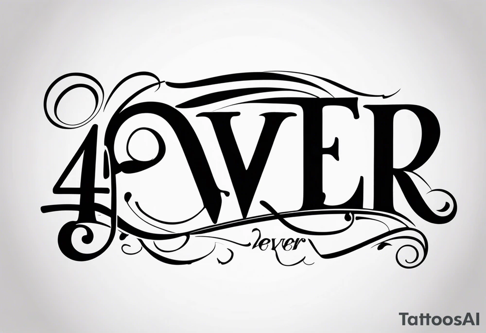 4ever tattoo idea