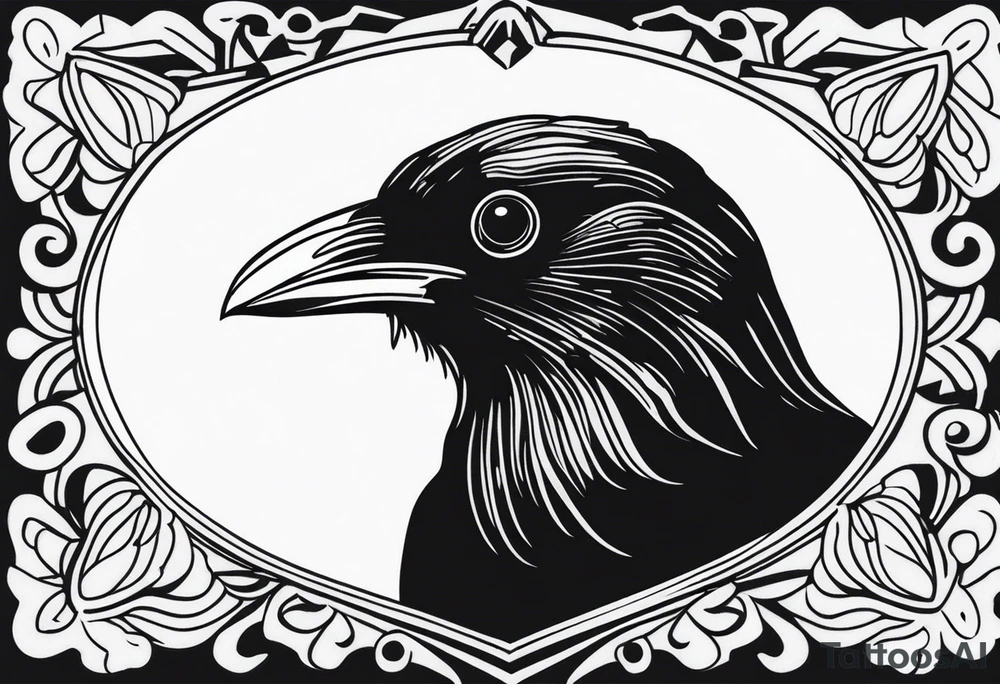 alpine chough head tattoo idea