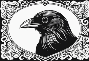 alpine chough head tattoo idea