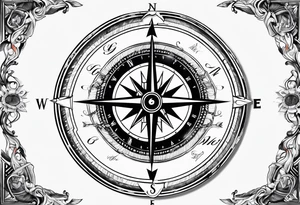 Compass saying guid me tattoo idea