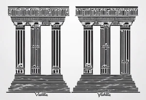 Valhalla steps
 pillars fog tattoo idea