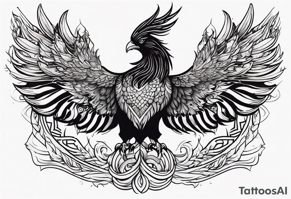 Rising phoenix tattoo idea