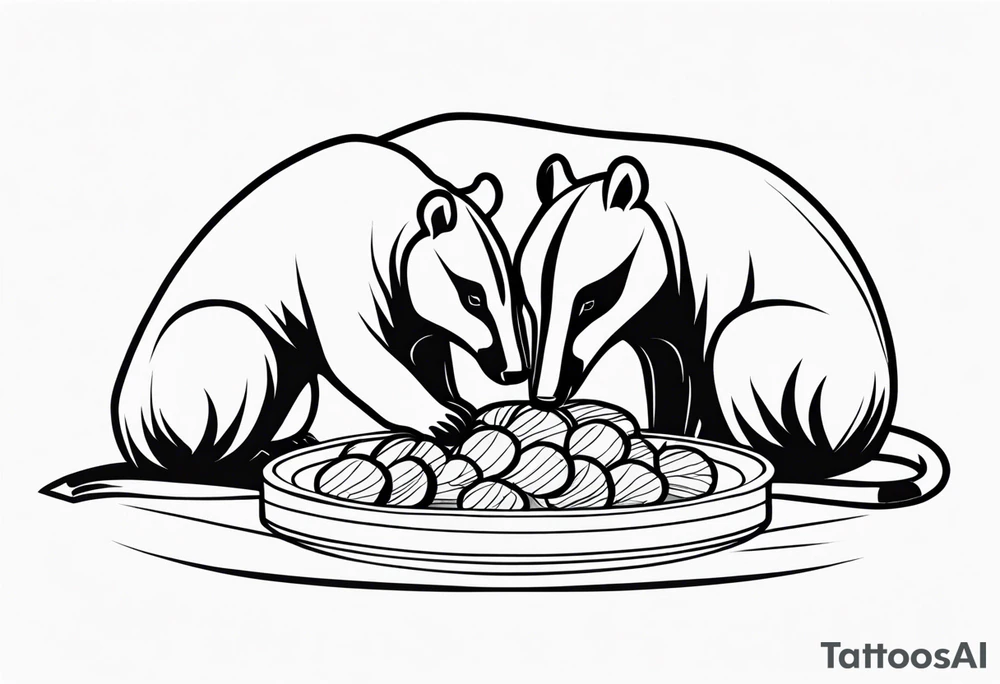 badgers eating tattoo idea