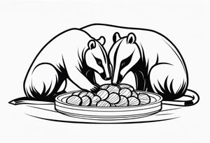 badgers eating tattoo idea