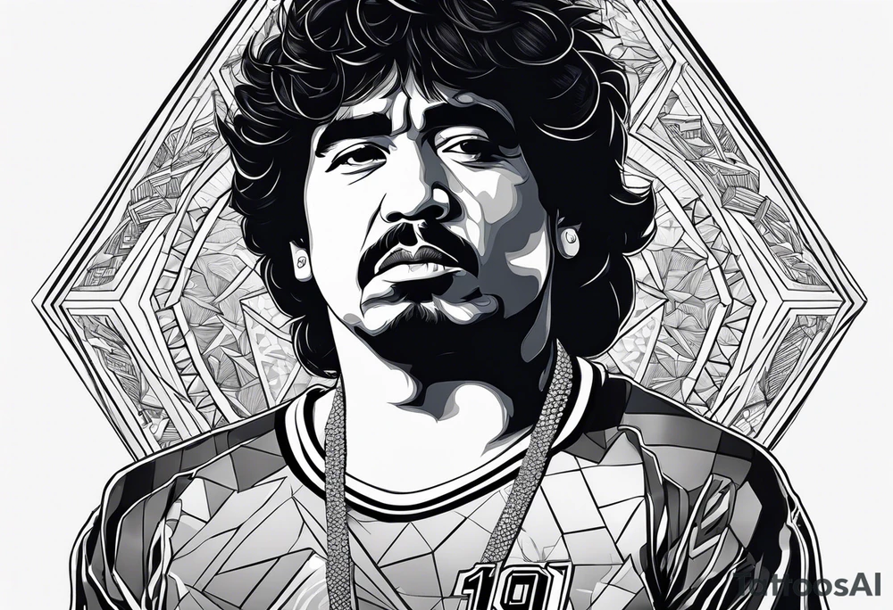 Maradona with number 10 tattoo idea