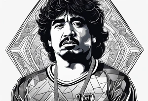 Maradona with number 10 tattoo idea