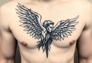 Elementos del diseño
1. Ángel realista
Estilo: Black & Grey, sombreado suave. tattoo idea
