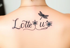 Lotus with dragonfly tattoo idea