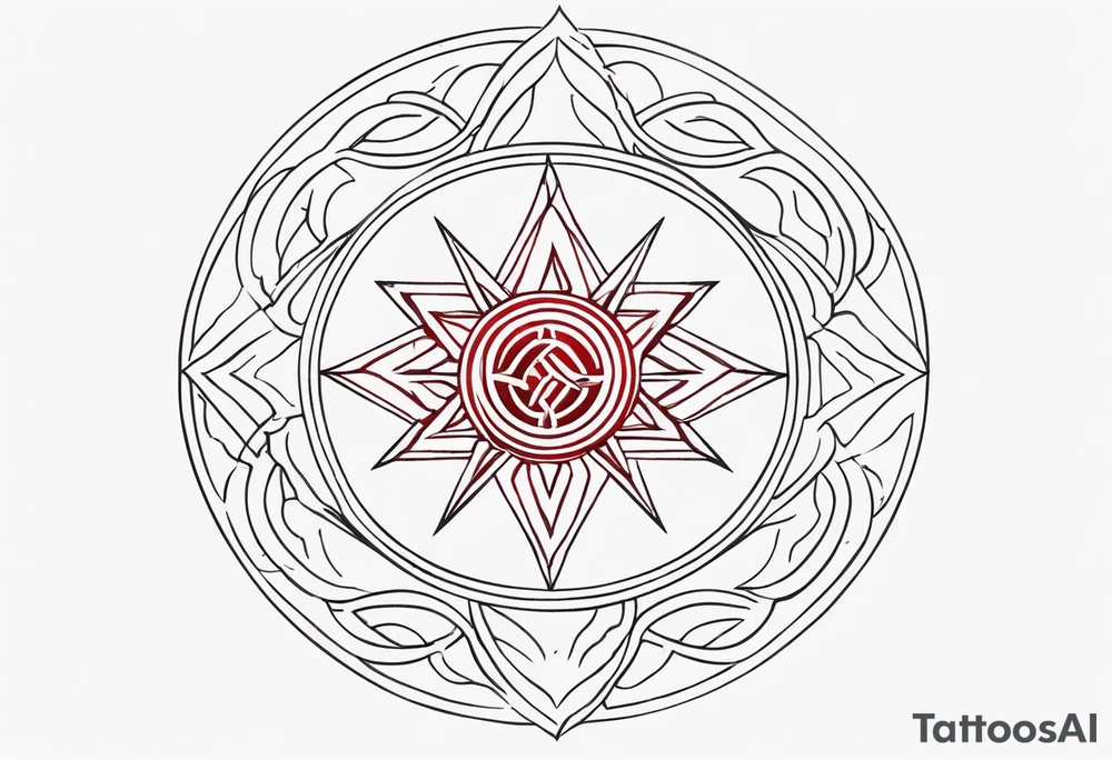 submission, red mark, brand, circular sigil tattoo idea