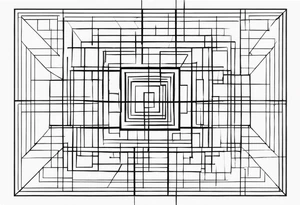 Fractal auto similar squares tattoo idea