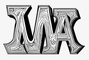 the letters A W R tattoo idea