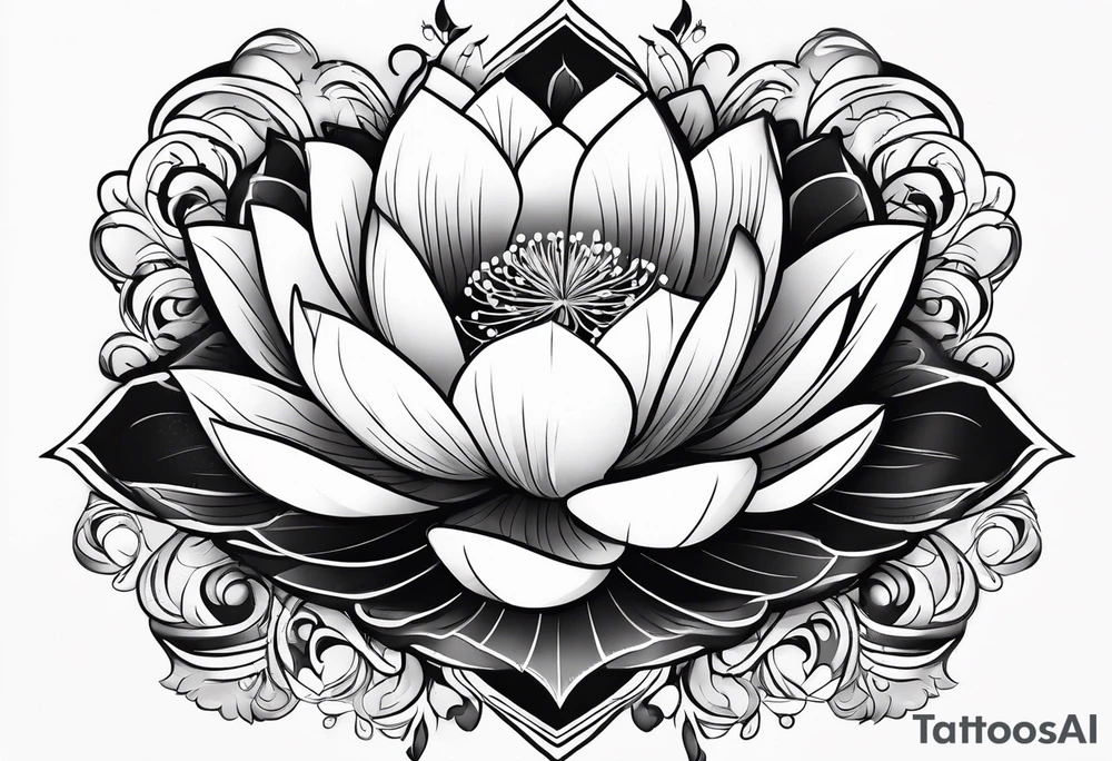 Lotus flower tattoo idea