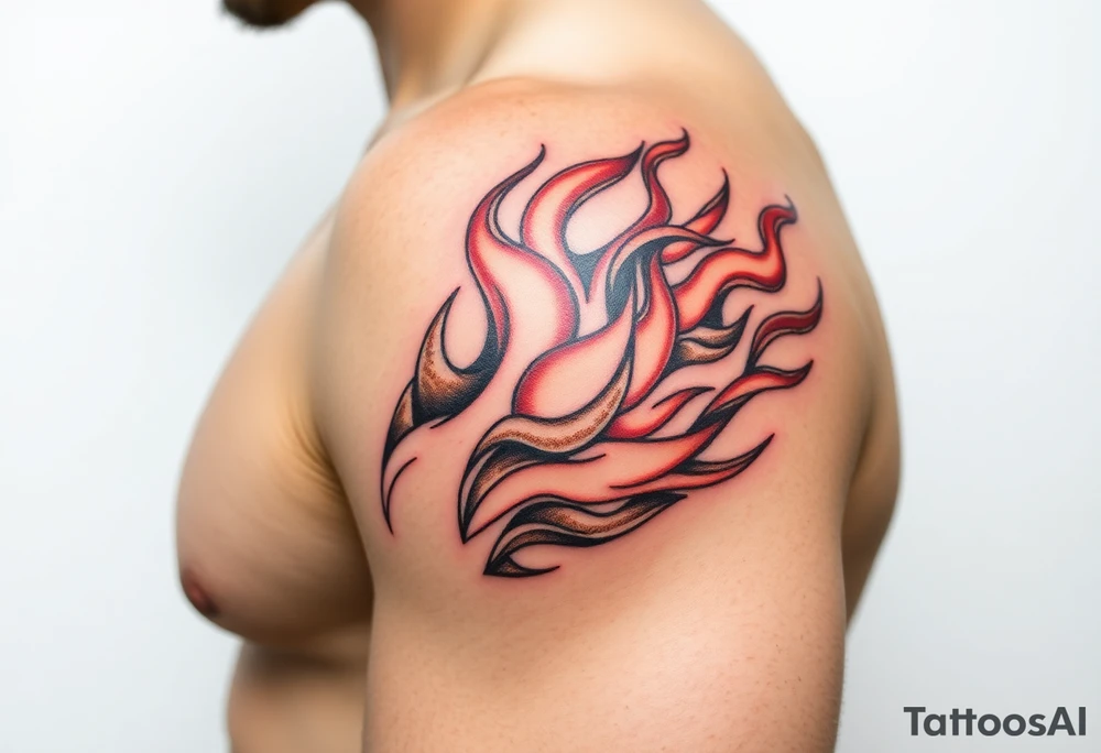 huge flames tattoo idea
