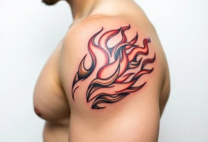 huge flames tattoo idea