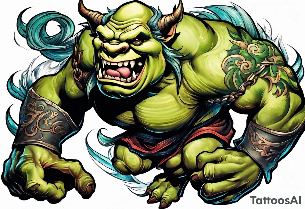 leaping ogre tattoo idea