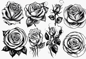 sound music roses disc jokey tattoo idea