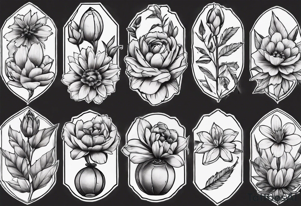 Grenade flower tattoo idea