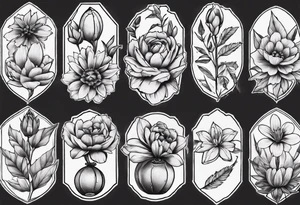 Grenade flower tattoo idea