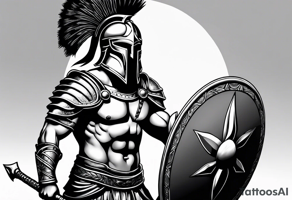 Spartan warrior going to war tattoo idea