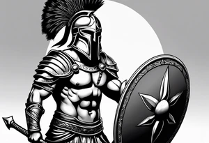Spartan warrior going to war tattoo idea