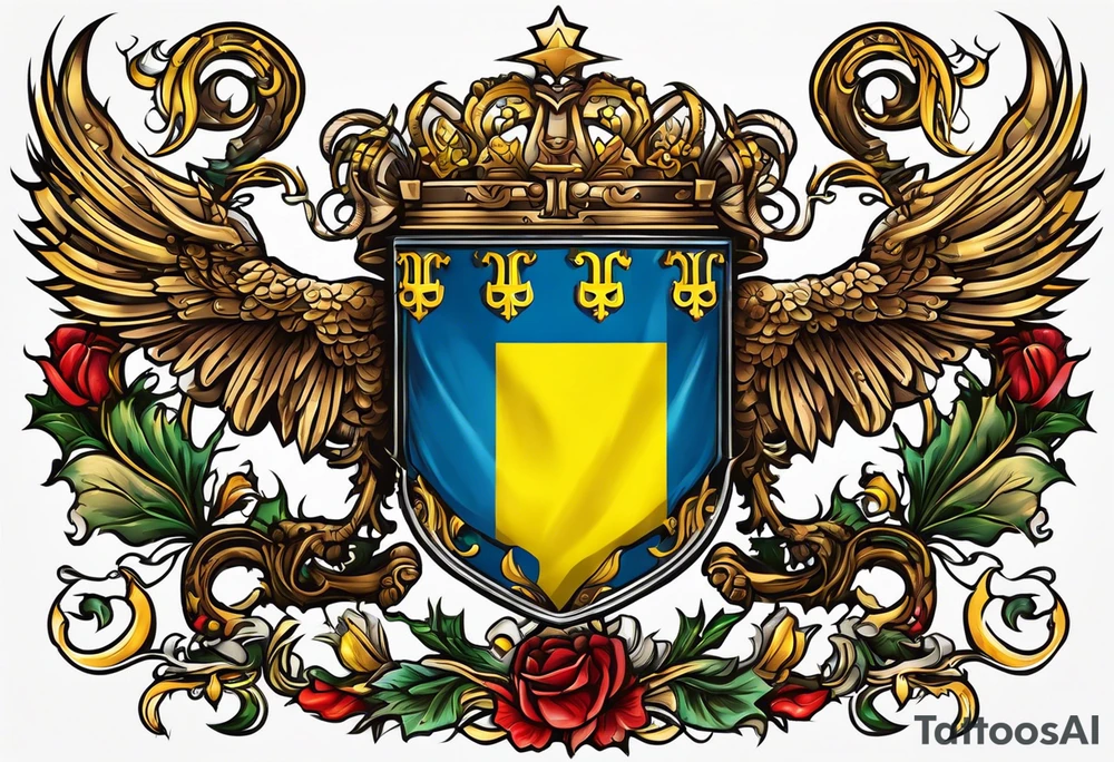 coat of arms of Ukraine tattoo idea