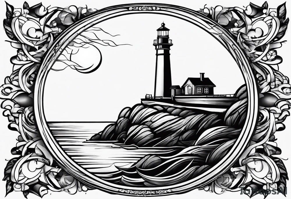 Tattoo of "Le phare des Poulains" tattoo idea