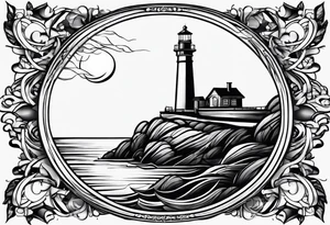 Tattoo of "Le phare des Poulains" tattoo idea