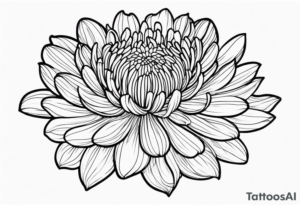 chrysanthemum outline tattoo idea