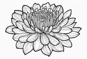 chrysanthemum outline tattoo idea