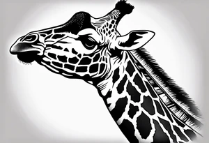 full height giraffe tattoo idea