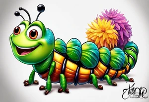 The caterpillar from the Pixar movie bugs life tattoo idea