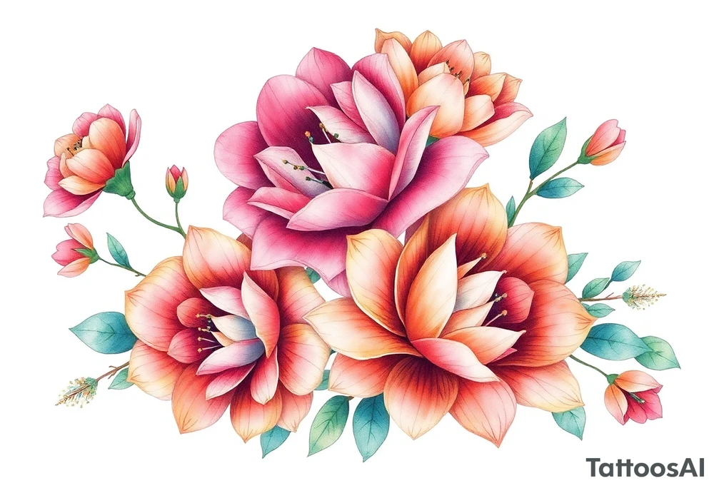 Flowers tattoo idea