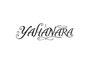 small tattoo of the Name YAHANARA tattoo idea