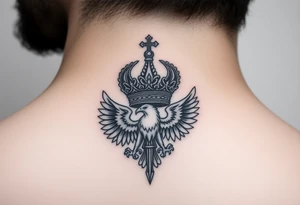 St. George 
Russian imperial crown above the eagle
Russian sabre
The Kremlin or St. Basil's Cathedral scene tattoo idea