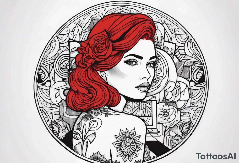 Couple's tattoos red head and mexican tattoo idea